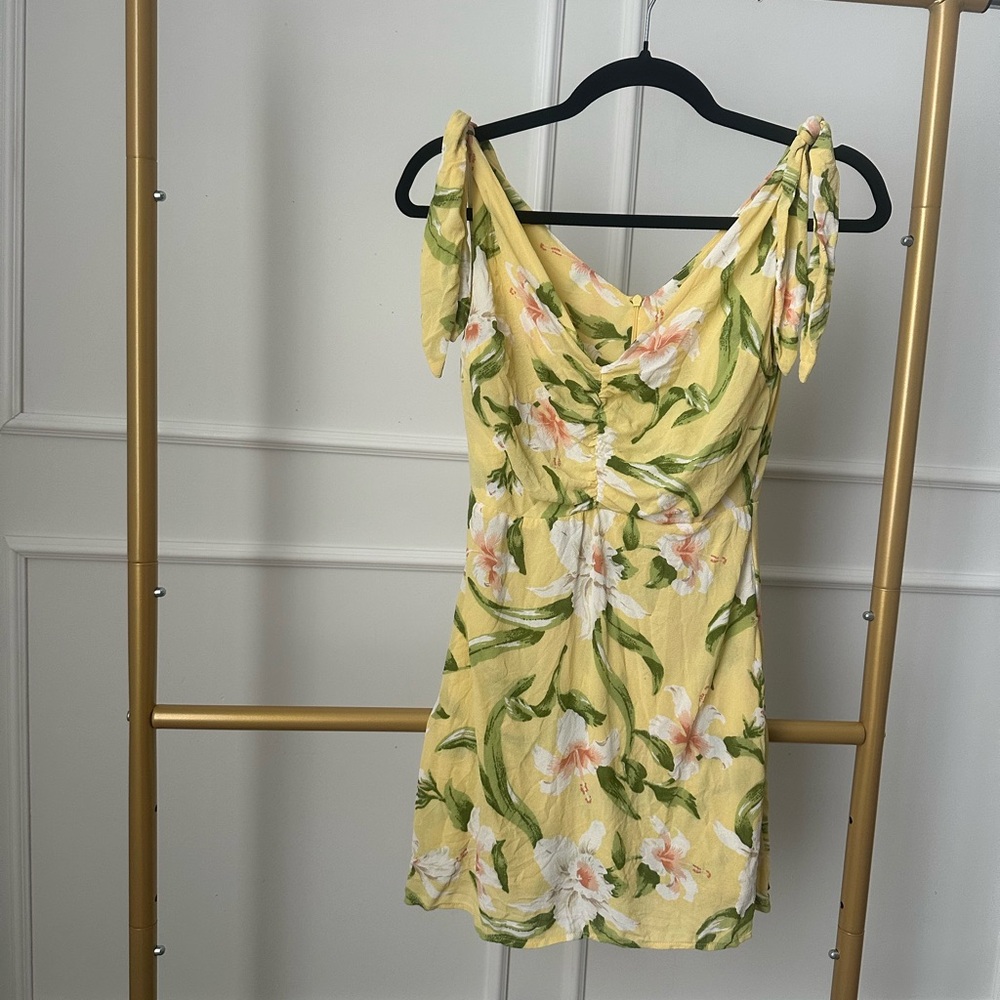 Reformation Yellow Floral Mini Dress - Picture 4 of 4